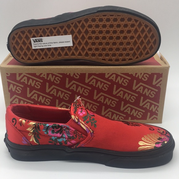 Vans Classic Slip-On Festival Satin Red/Black - Picture 13 of 16